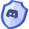 Discord emblem on a blue and silver shield - DaaS | Discord as a Service Logo